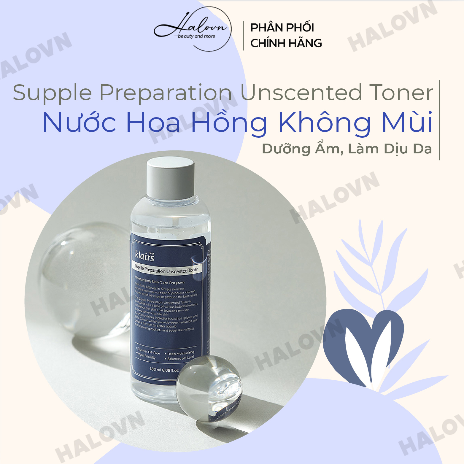 Nước Hoa Hồng Dưỡng Ẩm Cho Da Nhạy Cảm Dear Klairs Supple Preparation Toner 180ml