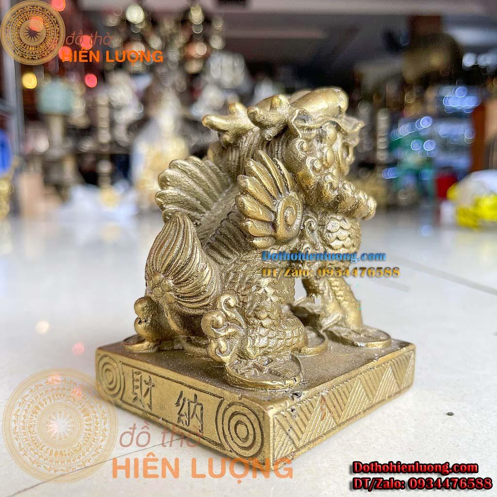 Tượng Kì Lân Bệ Vuông Bằng Đồng - Tứ Linh Phong Thủy