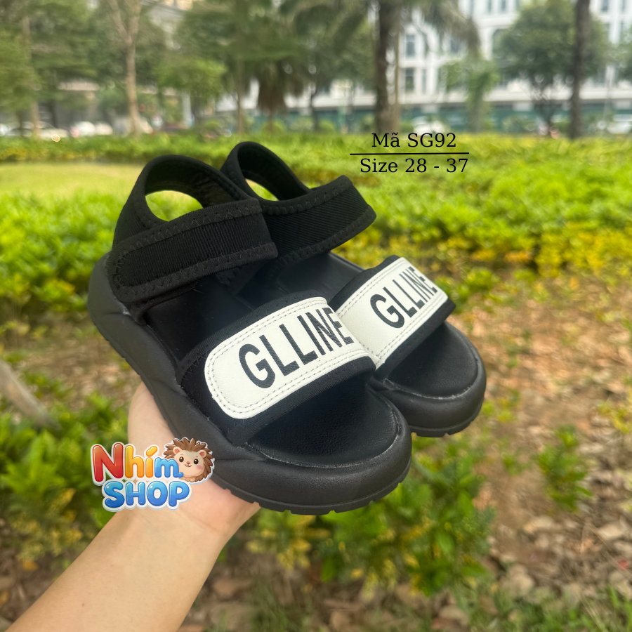 Sandal bé gái GLLINE 4 – 12 tuổi quai dán tiện lợi, đế mềm chống trơn – đi học, đi chơi, đi biển NHÍM SHOP SG92
