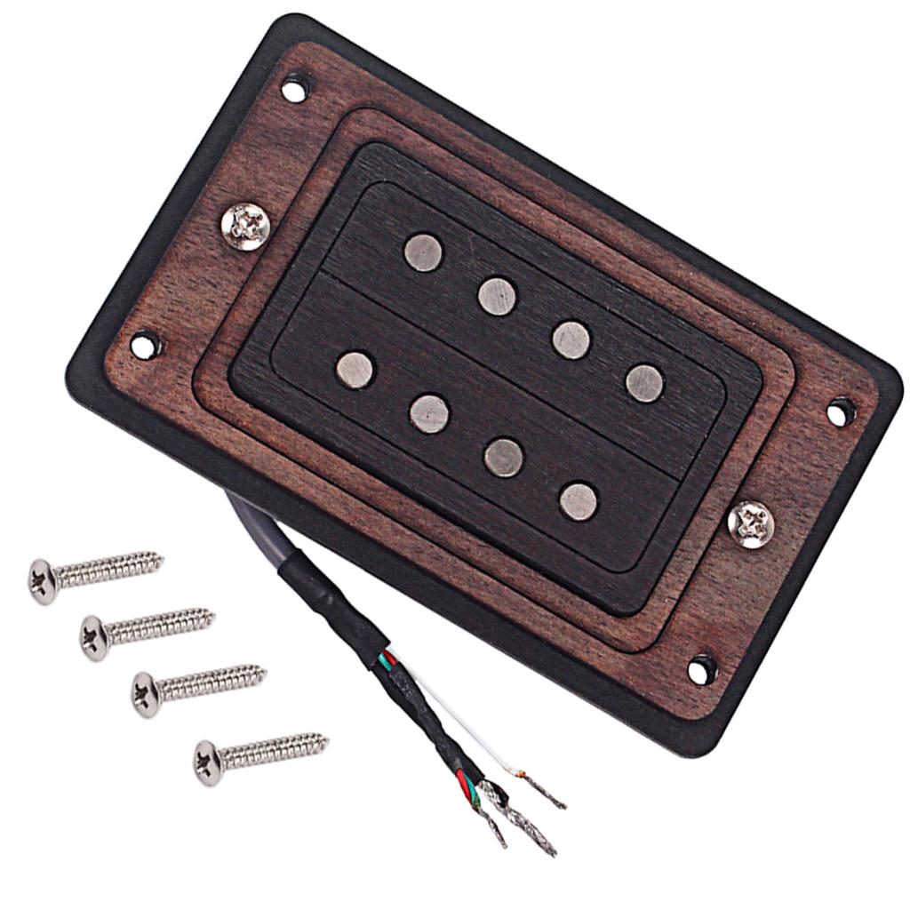 1 Set 4-String Humbucker Pickup With Screws For Cigar Box Guitar/Electronic Ukulele DIY