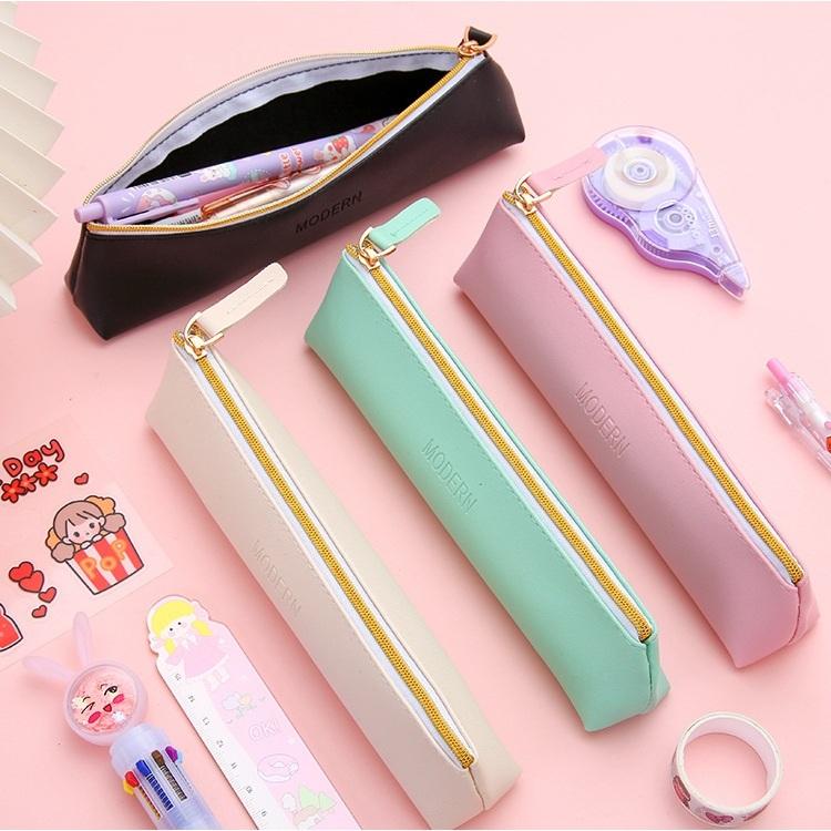 Hộp Đựng Bút Học Sinh Bằng Da Mẫu Modern BU14