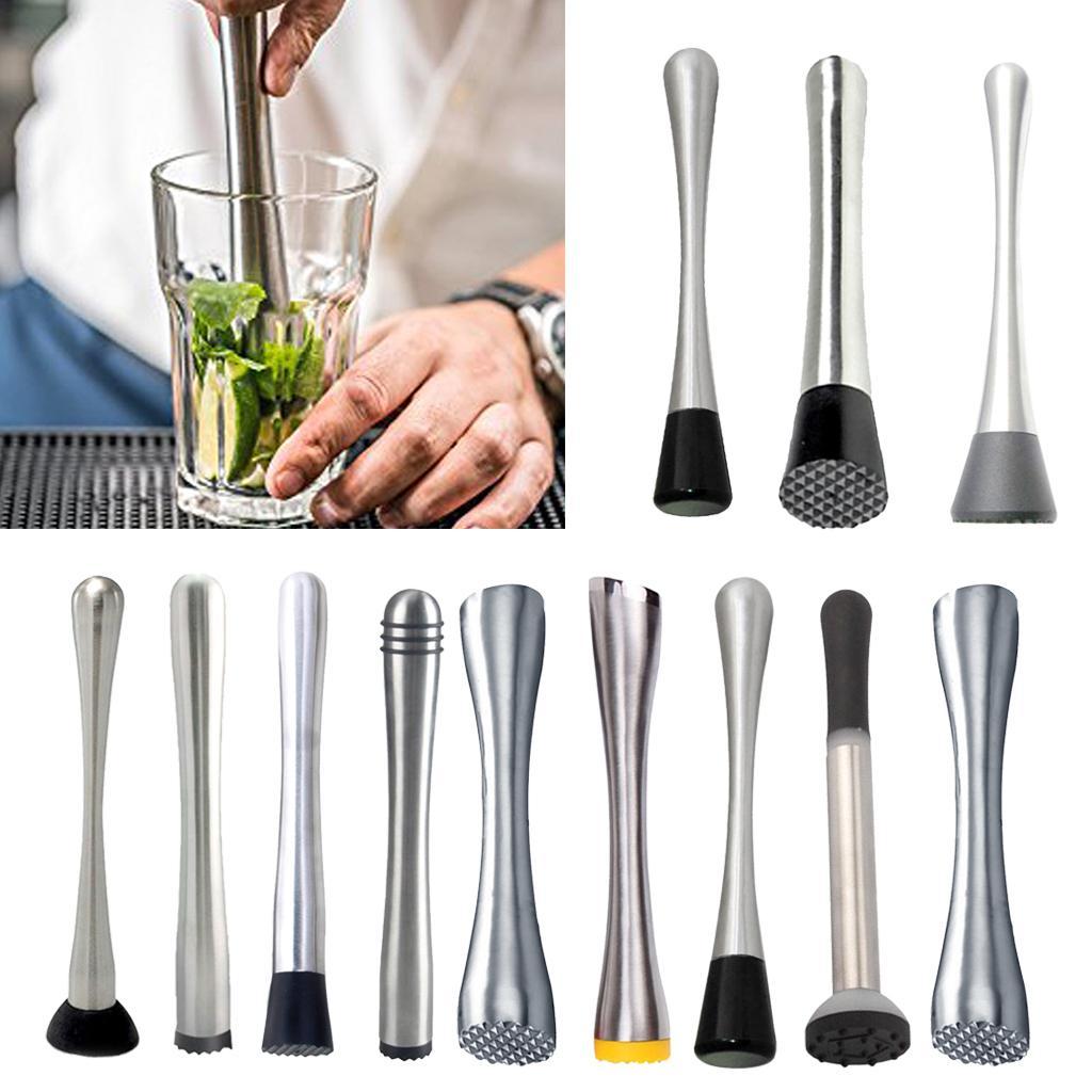 Professional Stainless Steel Cocktail Muddler Drink Muddler Bartender Tool