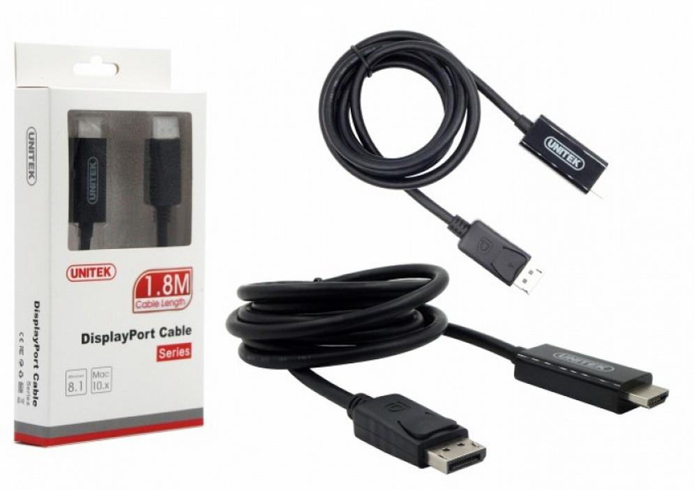 Cáp Displayport -&gt; HDMI Unitek (Y 5118CA) - HÀNG CHÍNH HÃNG