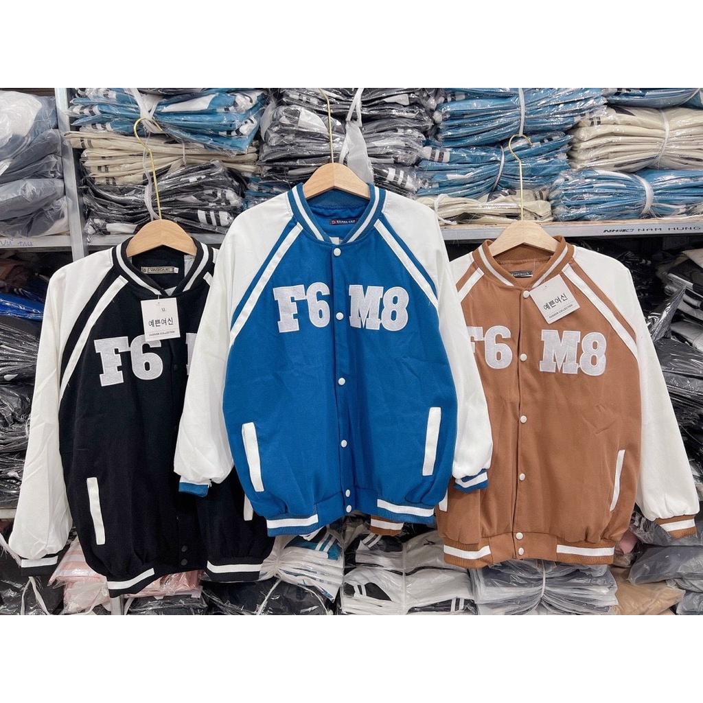 Áo Khoác Bomber Nhung Lì Da Lộn 2 Lớp F6M8 Form Rộng Basic Nam Nữ Unisex Couple