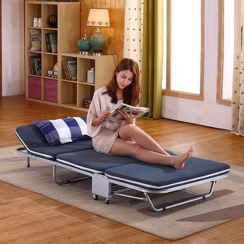 [HOT] Giường gấp đa năng gấp gọn NIKITA, khung thép sơn tĩnh điện, xếp gọn thành ghế sofa,  có bánh xe