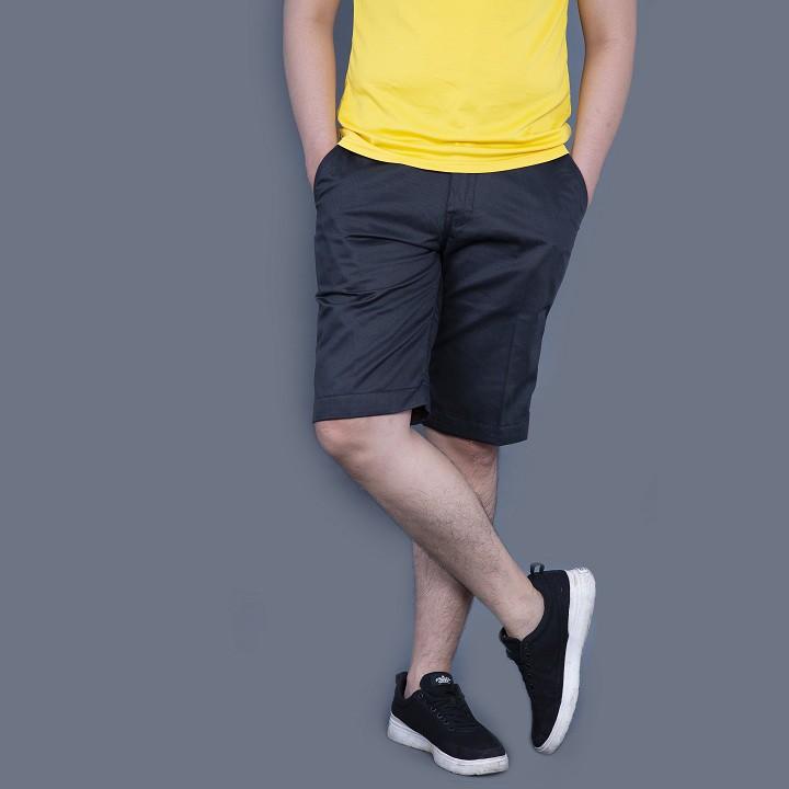 Quần short nam quần lửng mặc nhà mặc đi chơi đi dạo chất kaki ba màu đen xanh rêu và nâu