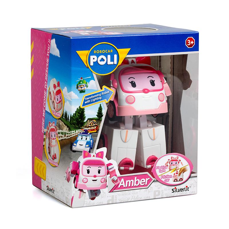 Đồ Chơi Robot Biến Hình Xe Cứu Thương Amber Có Chạy Trớn &amp; Ánh Sáng ROBOCAR POLI 83095