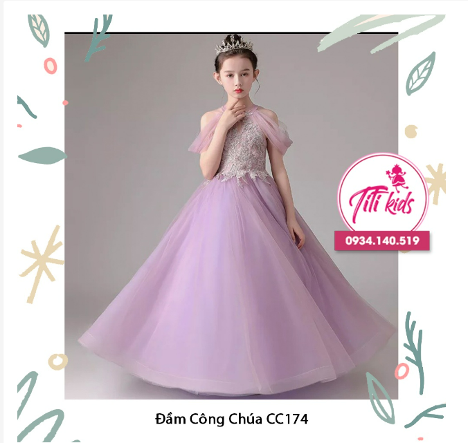 Váy Đầm Công Chúa Cho Bé Cao Cấp SOFIA CC174