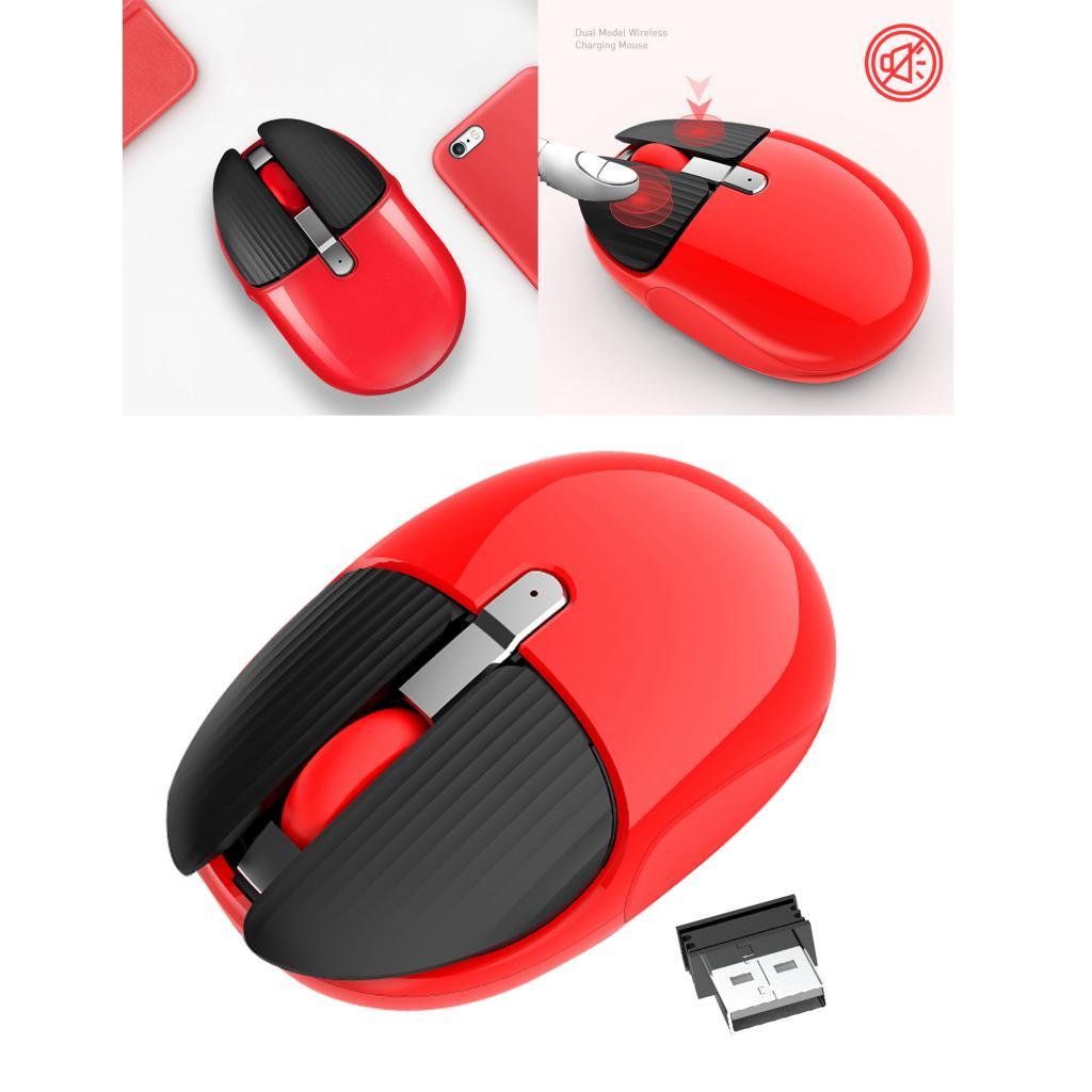 Computer Wireless Mouse, Wireless Ergonomic Mouse 2.4G Portable Mobile Mouse Optical Mice with Receiver, 1600 DPI, 4 Buttons for Laptop, Notebook, PC