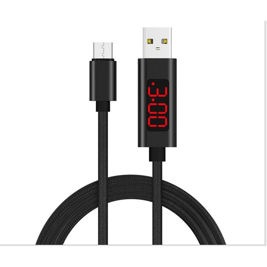 Cáp sạc Hoco PowerLine Micro USB 1.2m màn Led- Hàng chính hãng