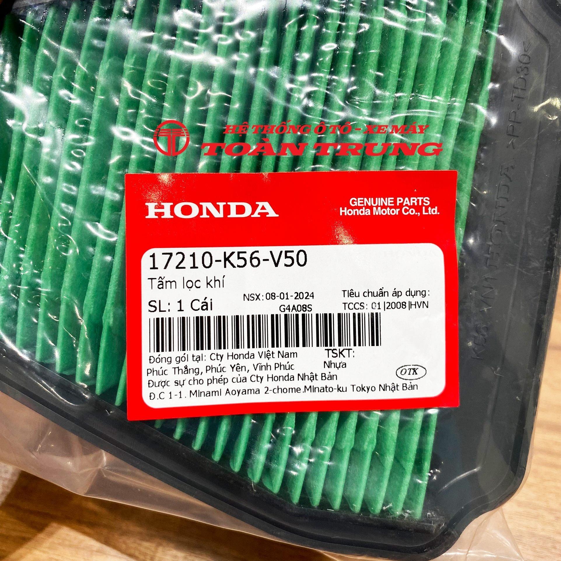 Tấm lọc khí Winner X V3, V4 (2019-2024) chính hãƞg Honda &quot;17210K56V50&quot;