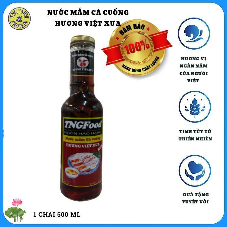 QUÀ TẶNG NƯỚC MẮM CÀ CUỐNG HƯƠNG VIỆT XƯA LOẠI THƯỢNG HẠNG THƠM NGON. CHAI 500 mL Mã SP : QTNM-500