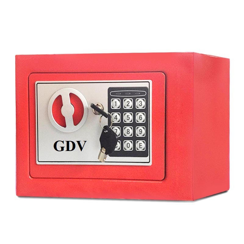 Két Sắt Mini GDV 17E Khoá Điện Tử Chống Cháy Có Khe Đút Tiền - Màu Ngẫu Nhiên - Hàng Chính Hãng
