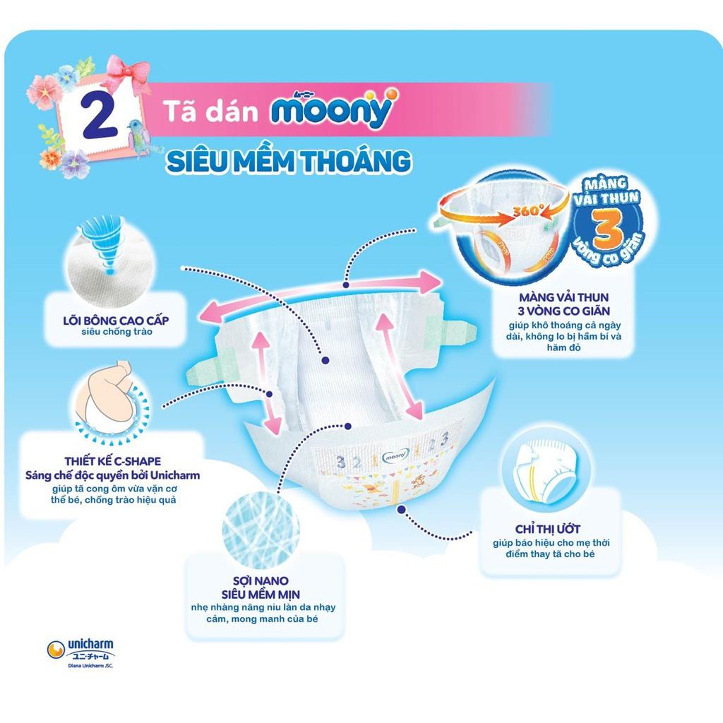 TÃ DÁN MOONY NHẬT ĐỦ SIZE NB90/ S84/ M64/ L54