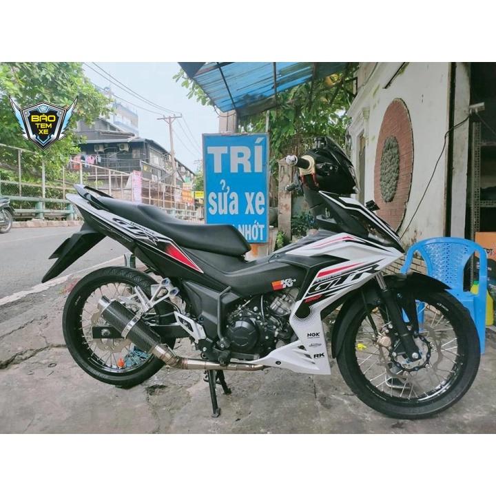Tem rời dán xe winner 150 GTR trắng đỏ đen