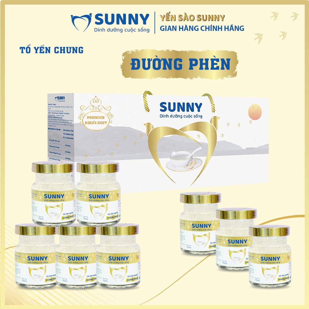 Yến sào đường phèn - Yến Sào Khánh Hòa chưng sẳn - 25% Yến thô - 70ml/hũ - Yến sào SUNNY