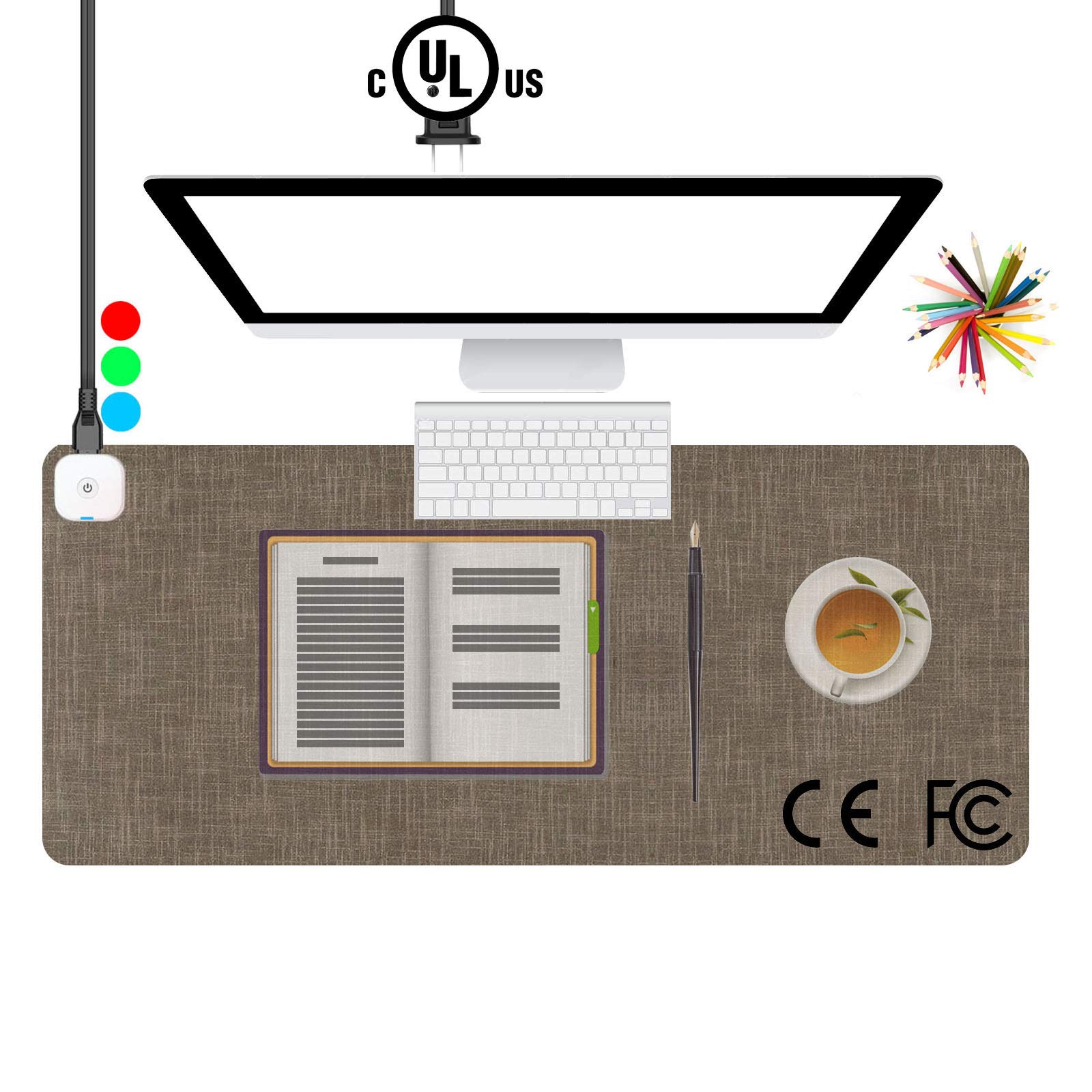 Tấm Lót Sưởi Điện Kiêm Pad Chuột Bàn Làm Việc 80x33cm