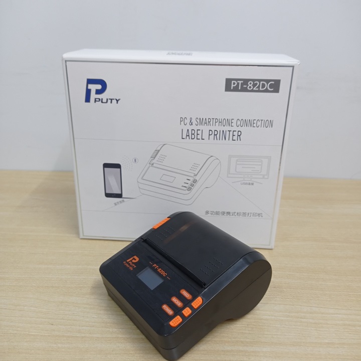 Máy in nhãn vận chuyển, in vận đơn, in bill di động bluetooth 80mm PUTY PT-82DC cho Android và iOS