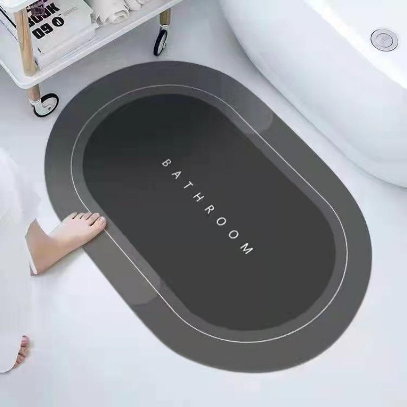 Thảm Lau Chân Silicon Siêu Thấm Hút Nước, Dày Êm Dùng Cho Phòng Tắm Chất Liệu Chống Trơn Trượt ADU79