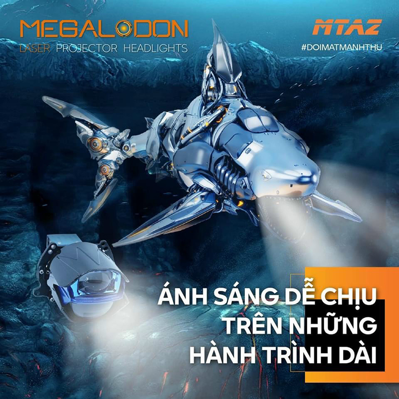 ĐÈN BI LASER MEGALODON SIÊU PHA AOZOOM CHÍNH HÃNG