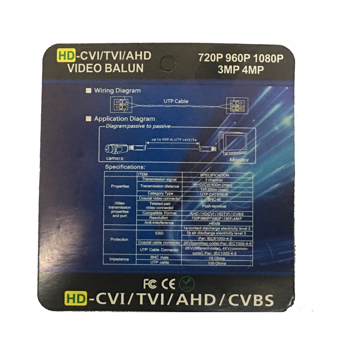 Vireo Balun HD BL- HD5M (2 chiếc ) dành cho camera AHD,CVI,TVI