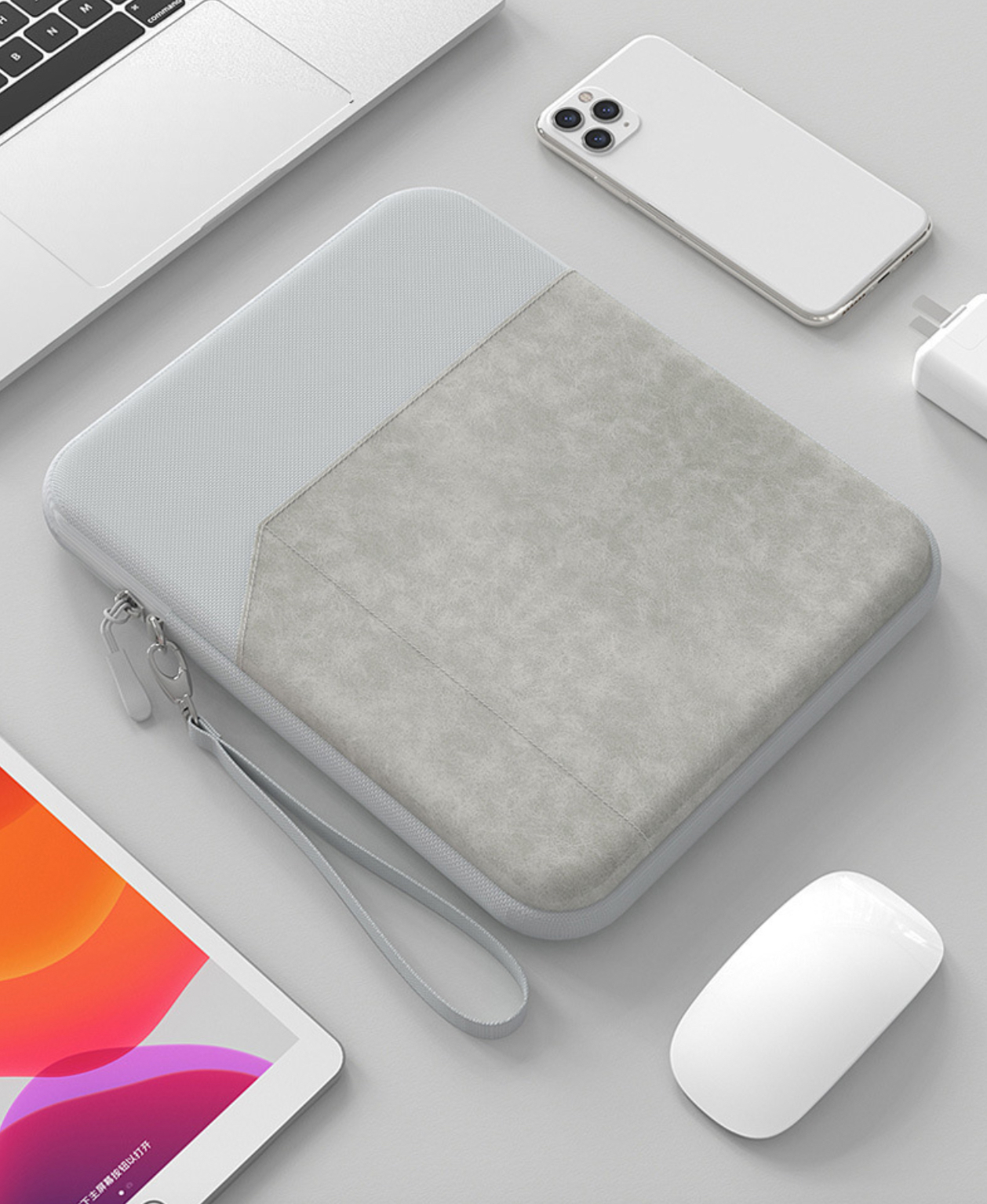 Túi chống sốc dành cho ipad cho macbook laptop surface da lộn chống nước lót lông siêu dày - Hàng chính hãng