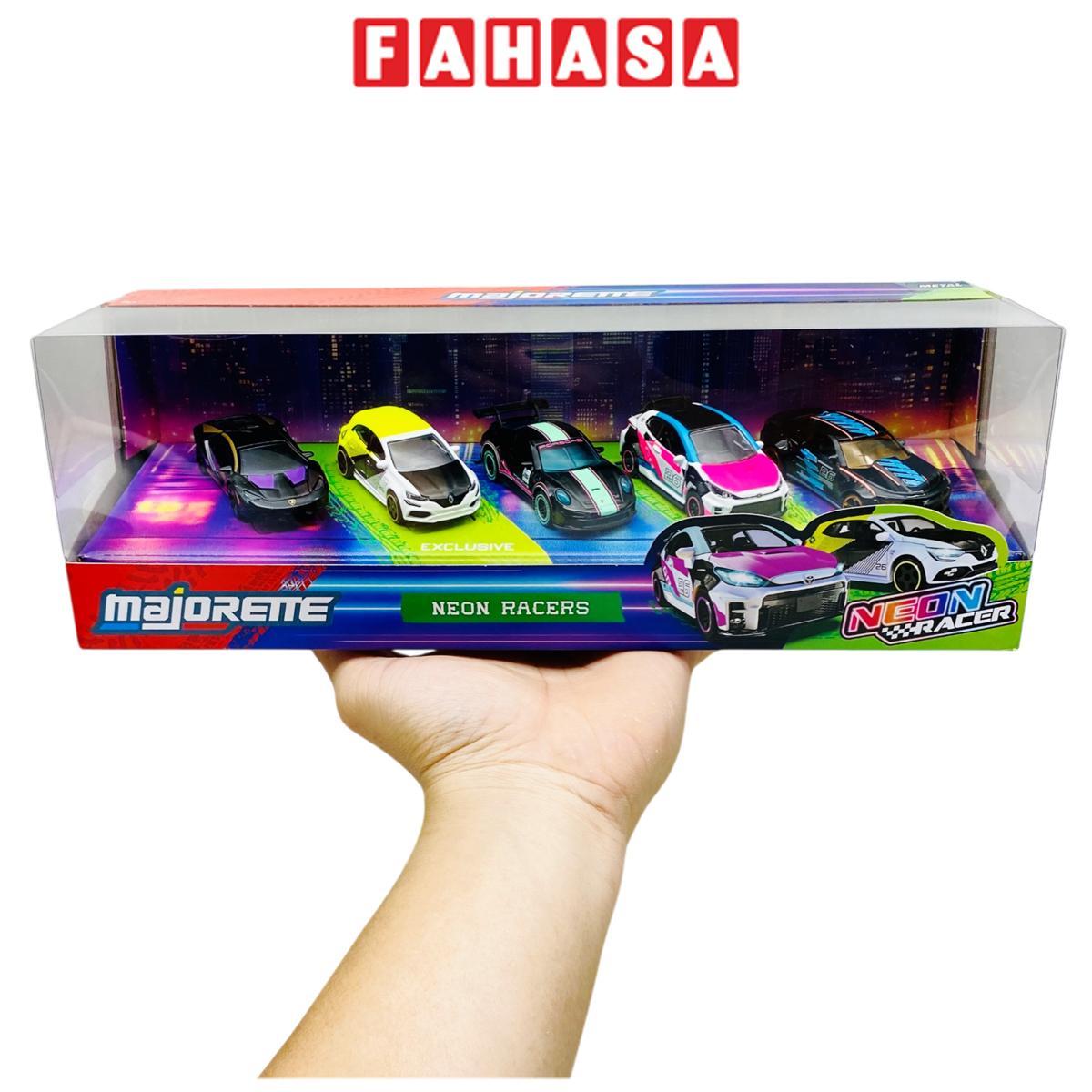 Bộ 5 Đồ Chơi Mô Hình Xe 5 Pieces Giftpack - Majorette 8502005000 - Neon Racers