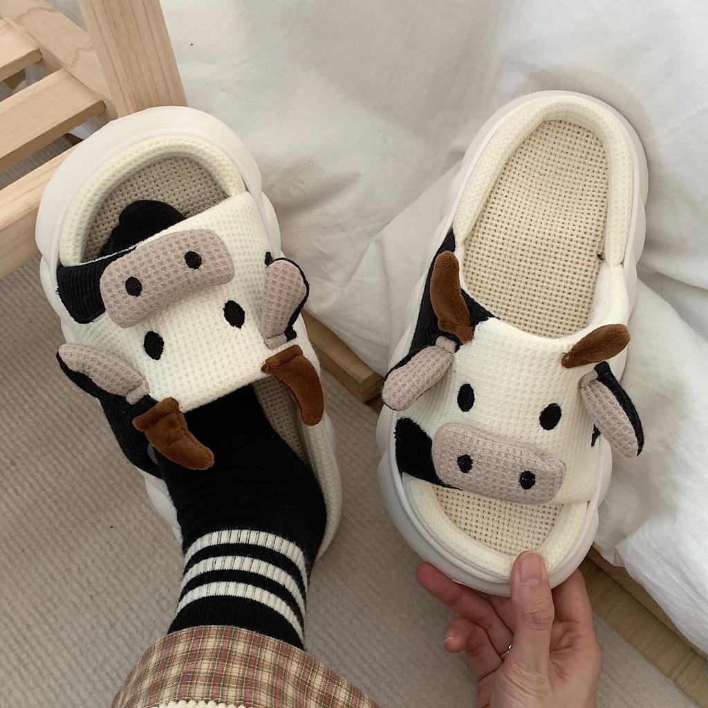 Dép bò sữa, ếch xanh phong cách ulzzang Dép đi trong trong siêu mềm siêu êm