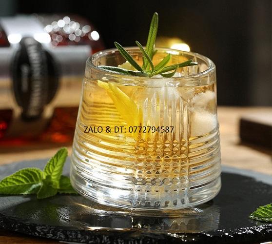 Ly Thủy Tinh Deli Vintage whi.ky Rock Glass 170ml Tùy Chọn Họa Tiết