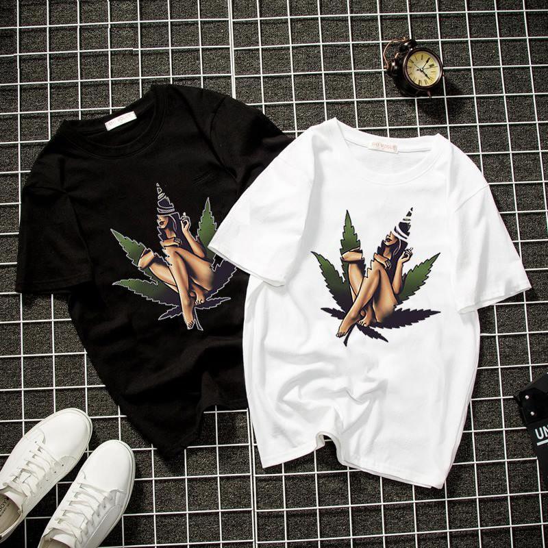 Áo thun unisex form rộng phong cách cá tính vải dày mịn 2019T1433