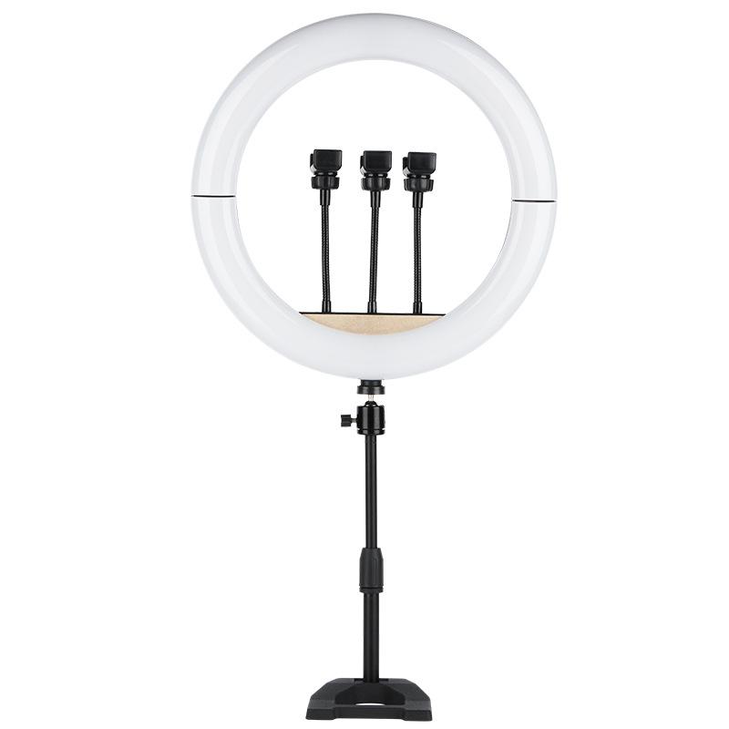 Phong cách mới nhất gấp mới phát sóng trực tiếp Núm 14 inch điện thoại di động lấp đầy ánh sáng Vòng LED vẻ đẹp lấp đầy ánh sáng lưới ánh sáng đỏ trực tiếp