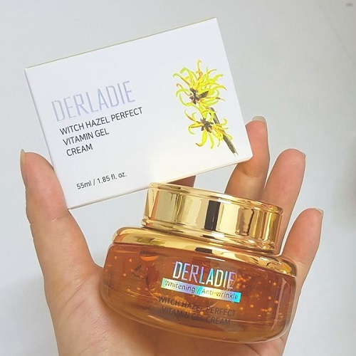 Kem dưỡng da mụn , ngừa thâm , làm sáng da , làm mờ sẹo rỗ Derladie Witch Hazel Perfect Vitamin Gel Cream 55ml