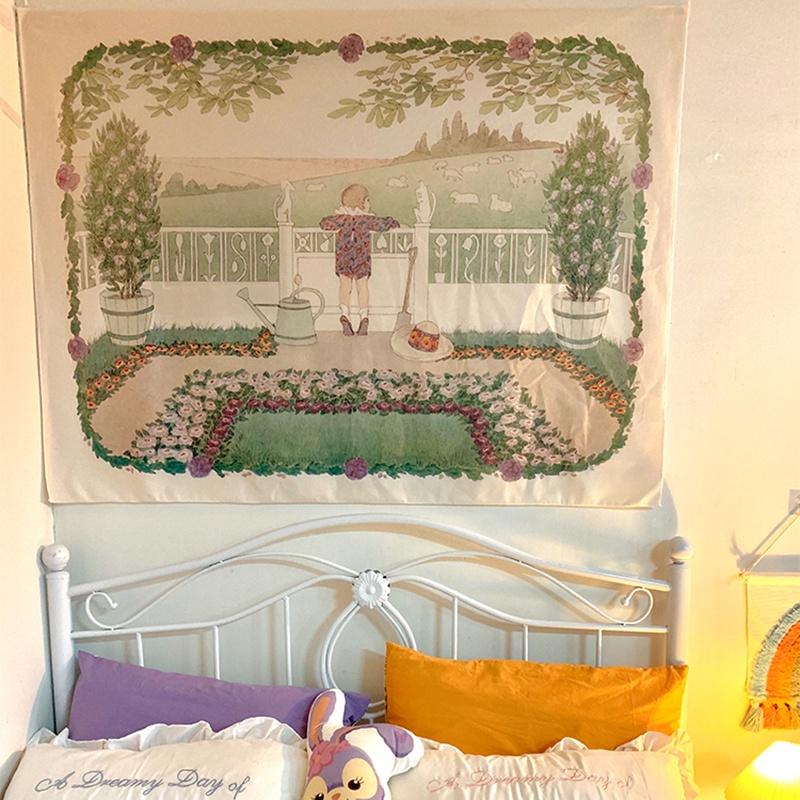 Thảm treo tường trang trí phòng phong cách cổ điển có dụng cụ lắp đặt tiện lợi