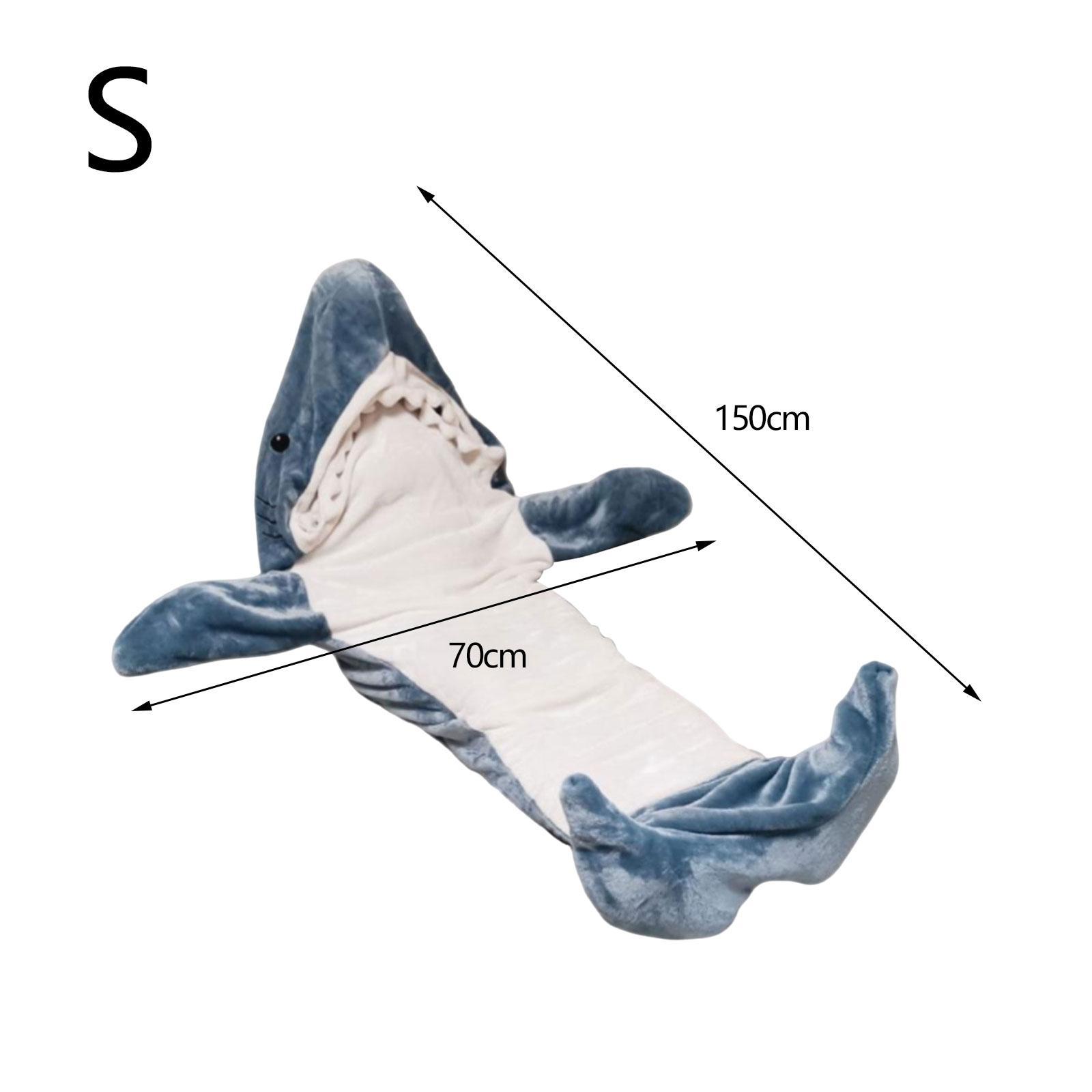 Shark Sleeping Bag Blanket Hooded Unisex Shark Cosplay Costumes Lightweight Funny Creative Soft Flannel Shark Costume Shark Blanket Wearable