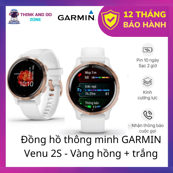 Đồng Hồ Thông Minh Theo Dõi Vận Động Theo Dõi Sức Khỏe Garmin Venu 2S - Hàng Chính Hãng