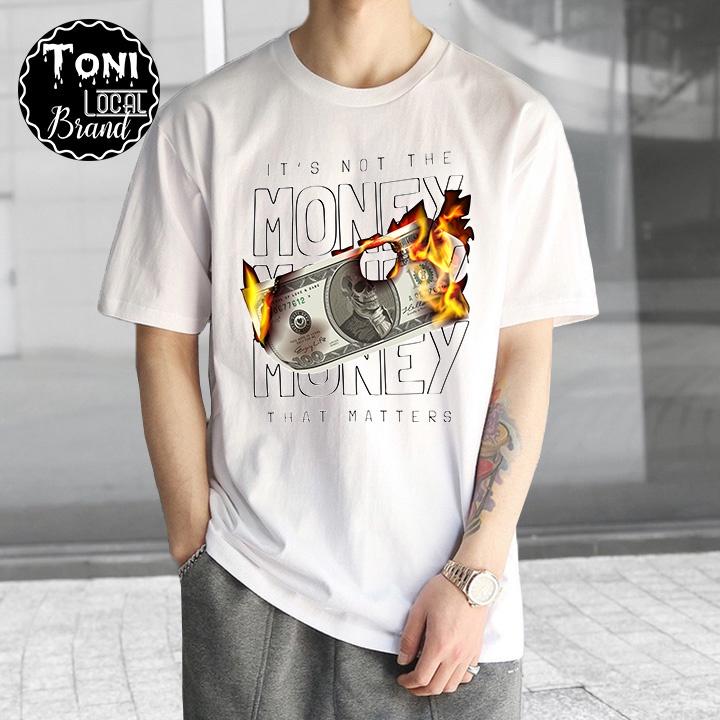 ( ) ÁO THUN Tay Lỡ MONEY Local Brand Unisex Cotton 100 Form Rộng Nam Nữ (AT1100L - Kèm Video Ảnh Thật