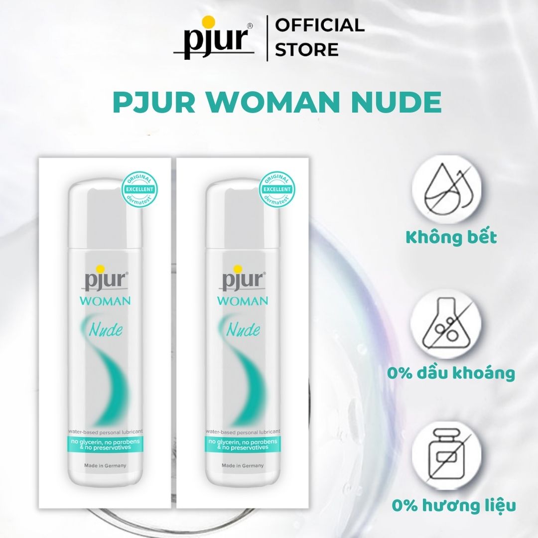 Gel bôi trơn gốc nước Pjur Woman Nude túi 1.5ml dành cho nữ đặc biệt dành cho làn da nhạy cảm an toàn lành tính