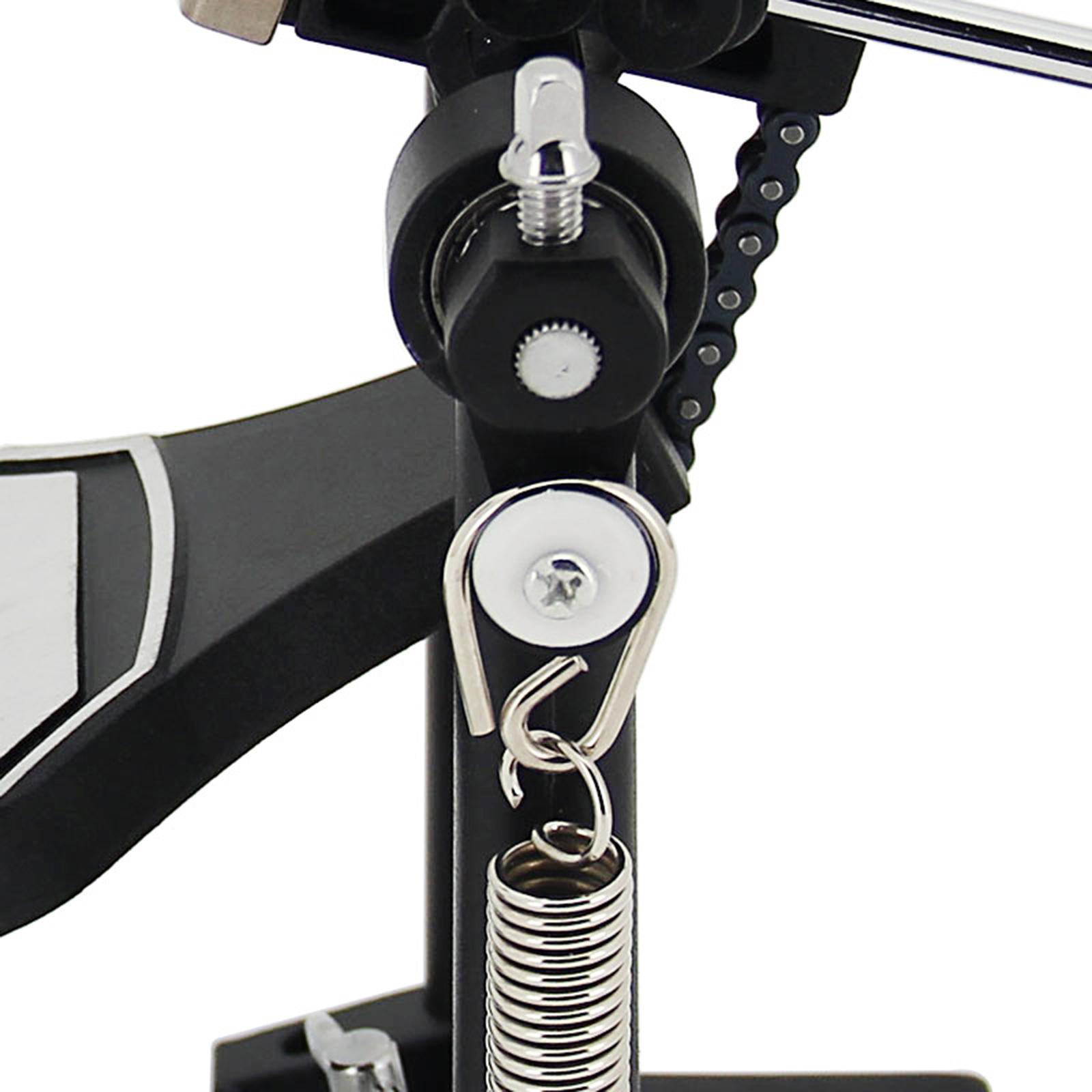Bass Drum Pedal, Double Chain Drive Brass Pedal, Professional Durable