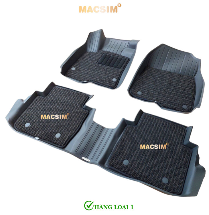 Thảm lót sàn xe ô tô 2 lớp NEW HONDA CRV 2023-2024+ Nhãn hiệu Macsim 3W chất liệu nhựa TPE đúc khuôn cao cấp - màu đen (2 hàng ghế)