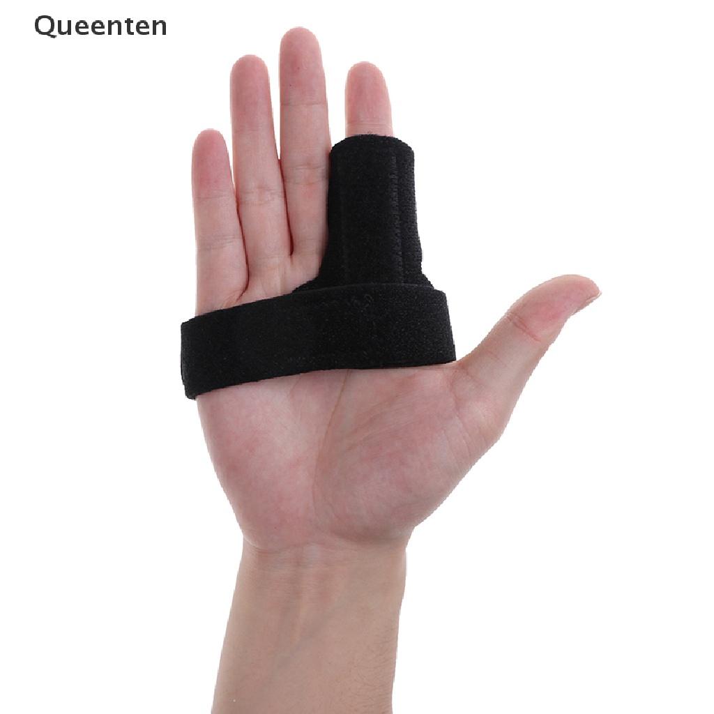 Queenten Adjustable Finger Splint Brace Trigger Finger Support Fracture Fix Pain Relief QT