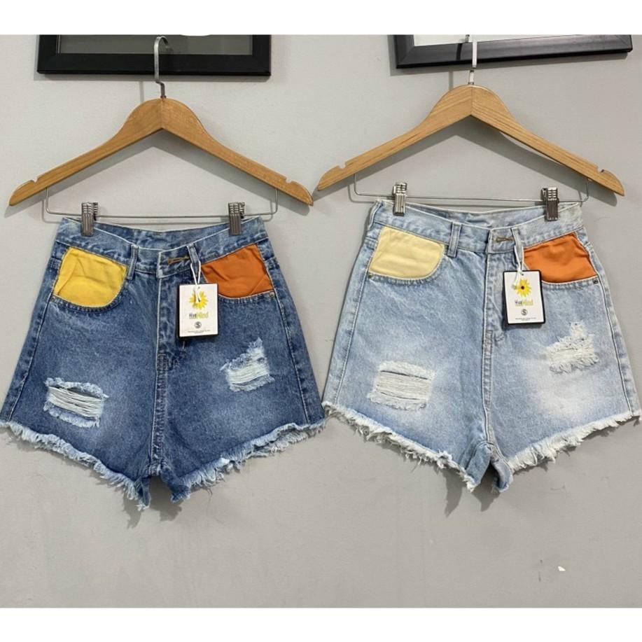 Quần short jean nữ MURADFASHION NT005, quần bò ngắn nữ xanh rách cá tính đẹp cao cấp 2021