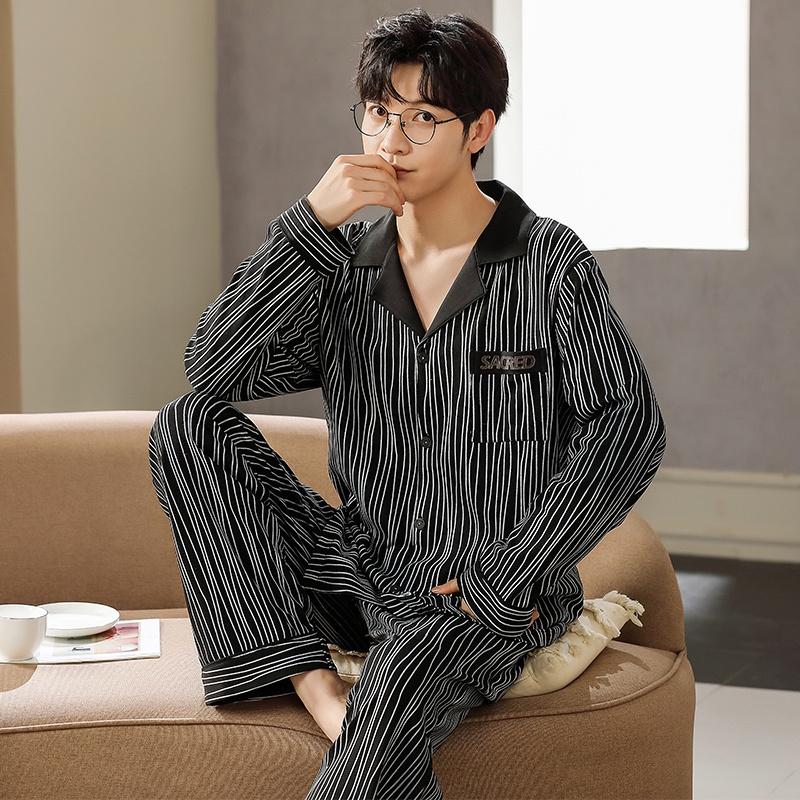 Bộ Pijama nam dài tay cao cấp, có thể mix đôi cùng bộ nữ, họa tiết độc lạ, màu trầm gọn dáng, size L-3XL