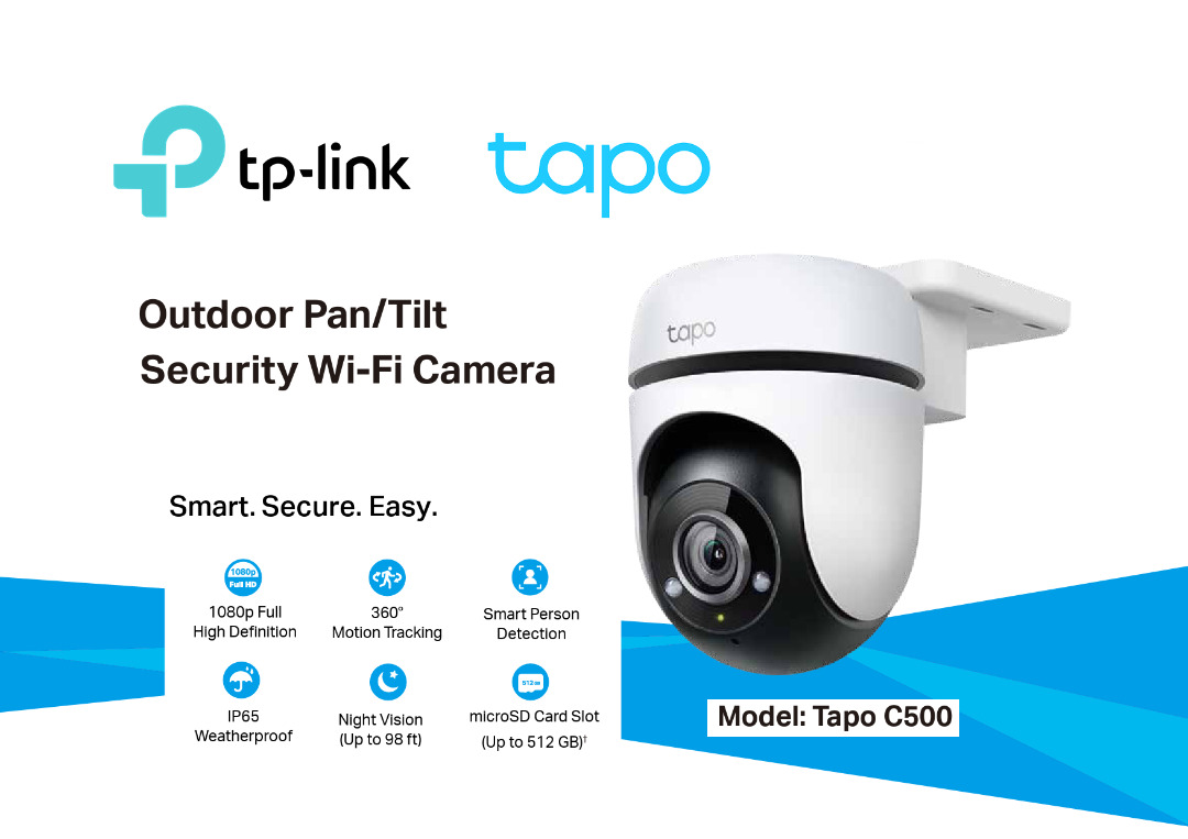 Camera wifi TP-Link Tapo C500 C510W Outdoor (2.0MP - 3.0MP) - Hàng chính hãng