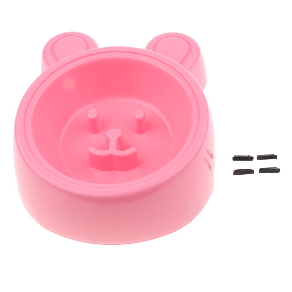 Pet Dog Cat Rabbit Slow Food Feeder Healthy Gulp Feed Dish Bowl