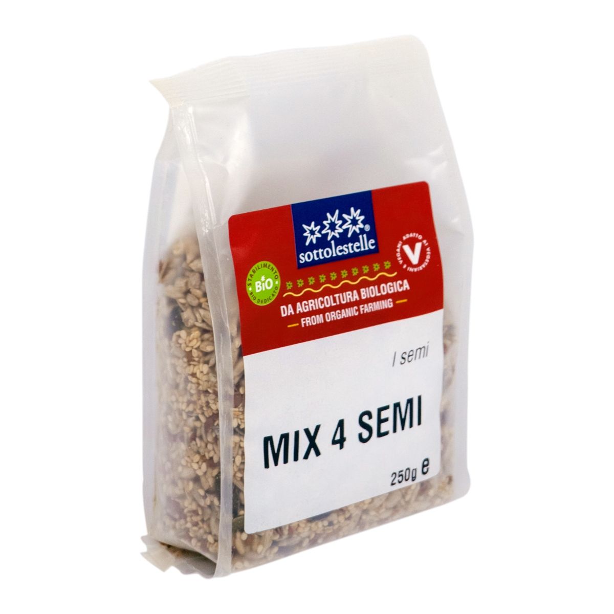 Hạt dinh dưỡng hỗn hợp 4 loại hạt hữu cơ Sottolestelle 250g Organic 4 Semi