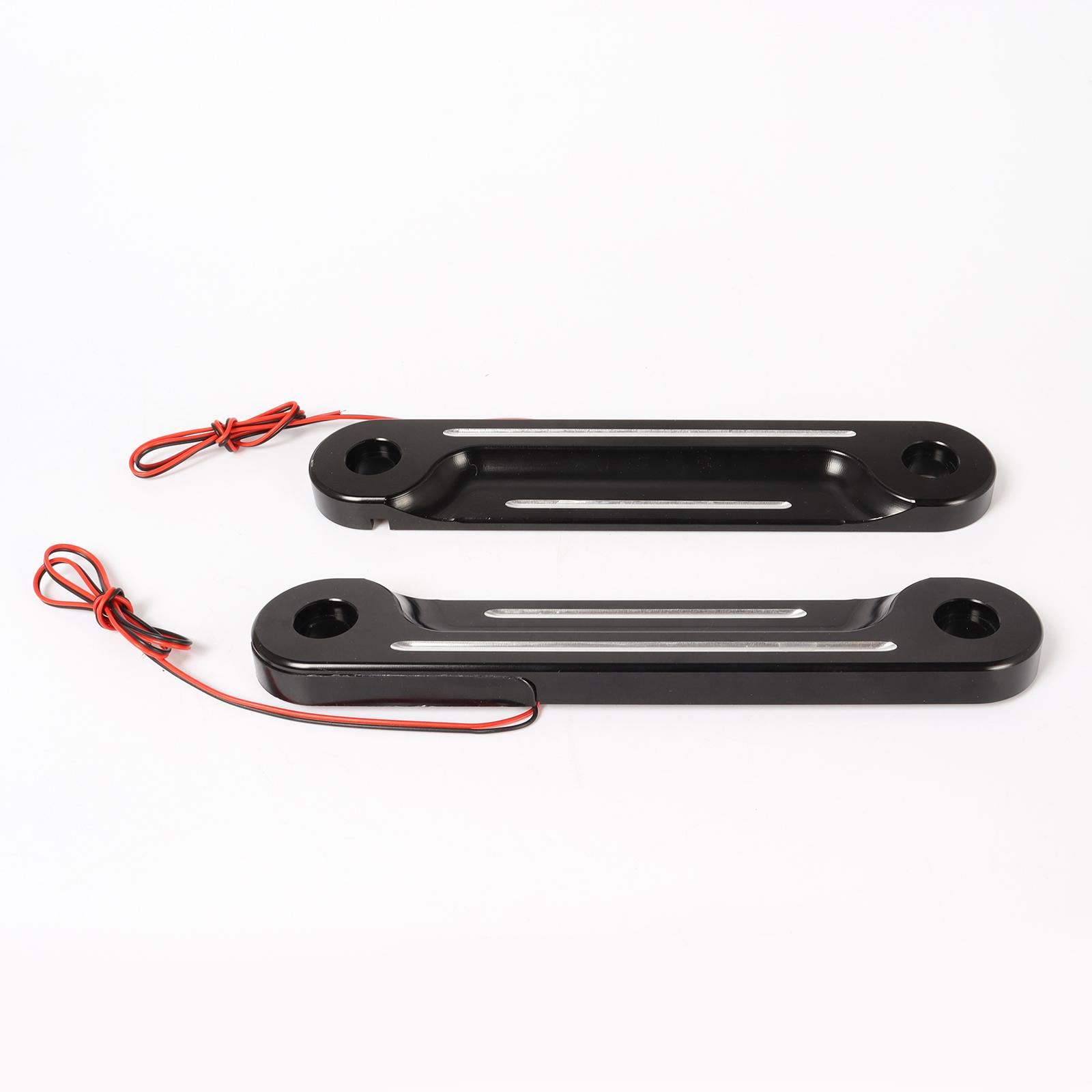 One Pair Motorcycle Front LED Flush Fork Turn Signals Brackets for Harley Touring 1998-Up, Electra Glide 1997-2013, Tri Glide 1997-2013