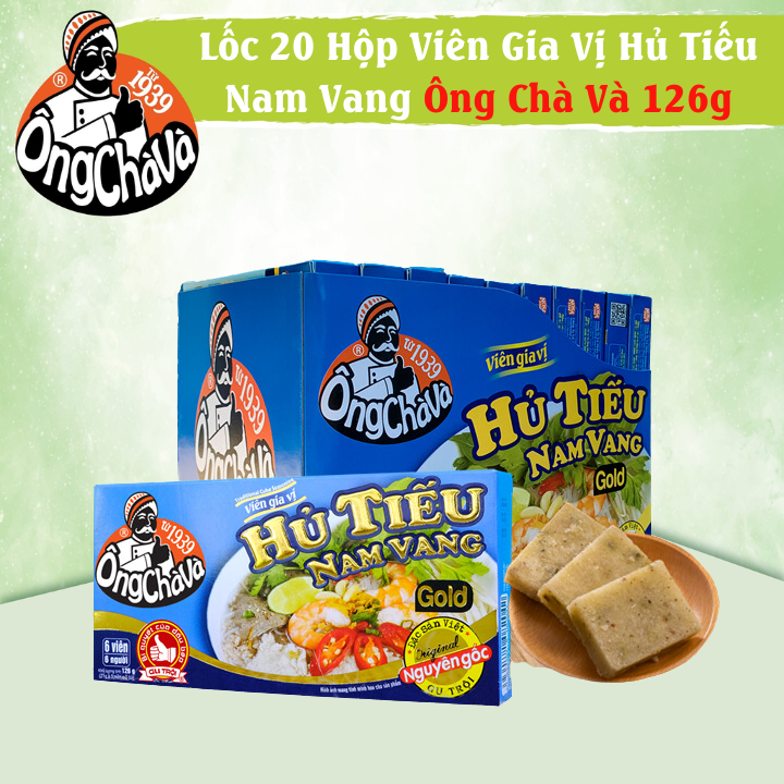 Lốc 20 Hộp Viên Gia Vị Hủ Tiếu Nam Vang Gold Ông Chà Và 126g
