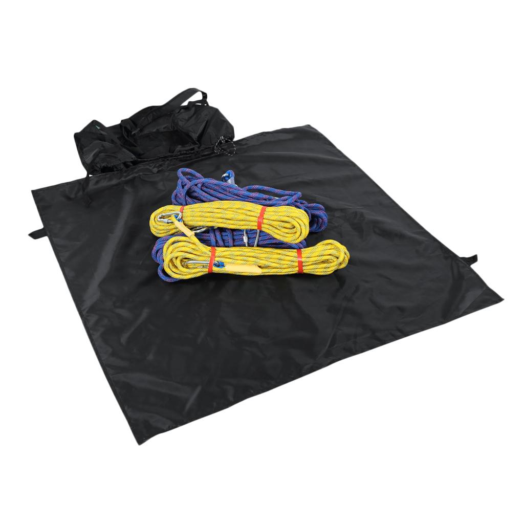 2PC Folding Rock Climbing Rope Bag with Ground Sheet, Shoulder Straps and Buckle