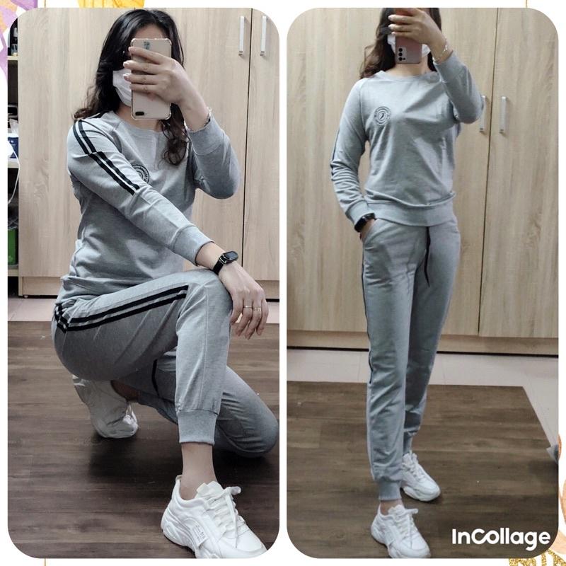 Bộ nỉ nữ thể thao hàng THIẾT KẾ cao cấp chất nỉ cotton da cá loại 1