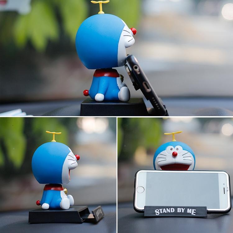 Cartoon Shaking Head Doll Car Ornaments Blue Fat Car Accessories Jingle Cat Doll Car Interior Cute Car Ornaments